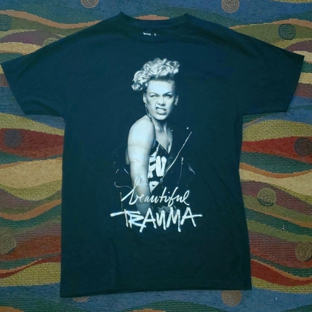 Pink Beutiful Trauma Tour graphic tee